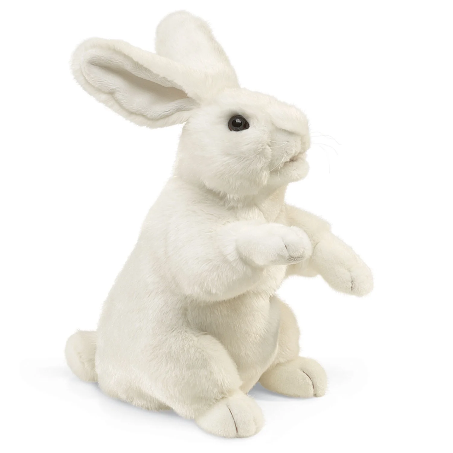 Marionnette Main Lapin Blanc 24cm - Peluche Douce Uni-Toys - Jouet Enfant Qualité