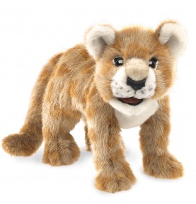 Peluche marionnette Bébé lion