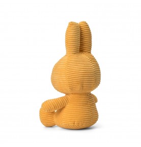 Peluche Miffy velours côtelé jaune - 33 cm, vue de dos