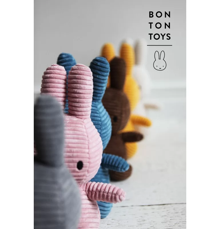 Bon Ton Toys - Peluche XXL - Miffy Côtelé Blanc - 70 cm
