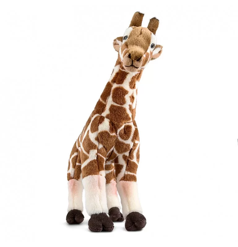 Peluche avec doudou personnalisé - Girafe couleurs savane