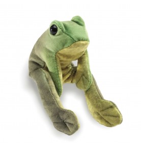 Peluche marionnette à doigt Mini grenouille assise signée Folkmanis