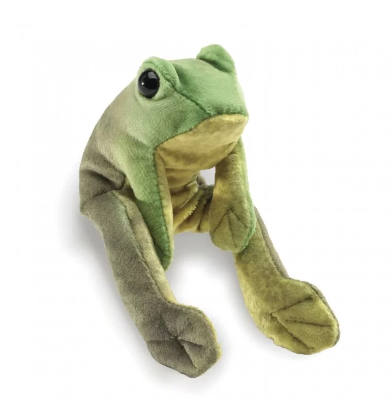 Marionnette à main grenouille en peluche courte - SURENHAP - Jeu de  simulation pour enfants