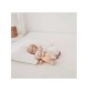 Bébé dormant avec Ourson magique Moonie rose en coton bio avec sons et lumières