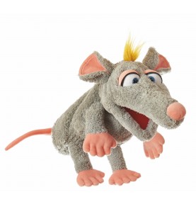 Peluche marionnette Schnurzpiepe le rat signée Living Puppets
