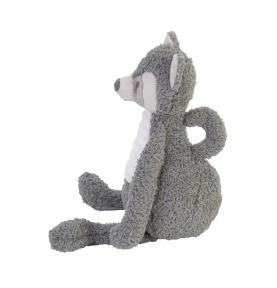 Peluche raton laveur gris - 38 cm signée Happy Horse, vue de profil