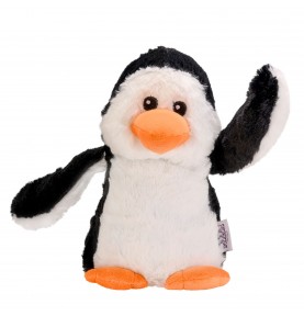 Peluche bouillotte pingouin signée Welliebellies, vue de face