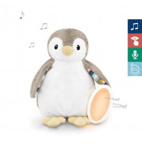 Peluche veilleuse bruit blanc Phoebe le pingouin signée Zazu