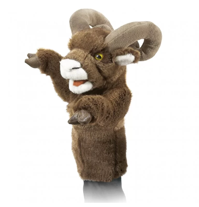 Peluche marionnette Mouflon d’Amérique