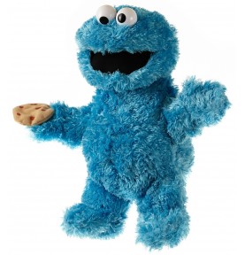 Marionnette à main Macaron (Cookie Monster) de 1 rue Sésame