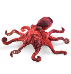 Marionnette à main Pieuvre rouge