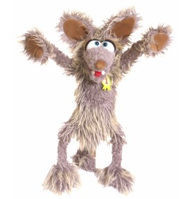Peluche marionnette Jörg Schlawenski le coyote signée Living Puppets
