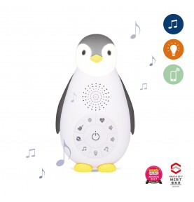 Veilleuse musicale nomade grise Zoë le pingouin de la marque Zazu Kids