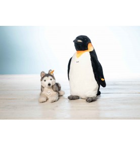 Peluche Husky Bernie - 33 cm en compagnie de   Pingouin royal Palle