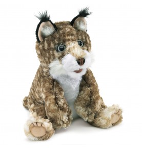 Peluche marionnette Bébé Lynx