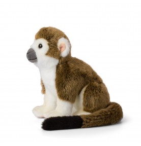 Peluche Singe écureuil assis WWF - 23 cm, vue de profil