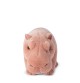 Peluche hippopotame rose WWF - 23 cm, vue de face