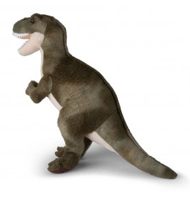 peluche T-Rex vert WWW - 23 cm, vue de profil