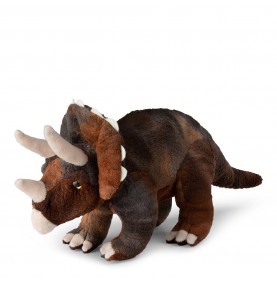 Peluche Triceratops Marron/Beige WWF - 23 cm, vue de profil