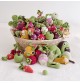 Panier de hochets fruits et légumes en coton bio Veggy toys de la marque Myum
