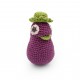 Régine la mini Aubergine - hochet en coton bio Veggy toy de la marque Myum