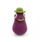 Régine la mini Aubergine - hochet en coton bio Veggy toy de la marque Myum