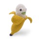 Barbara la Banane - hochet en coton bio de la collection Veggy Toys de la marque MyuM, vue de profil