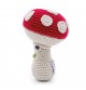 Meredith l'Amanite - hochet pour bébé en coton bio de la collection Veggy Toys de la marque MyuM, vue de profil