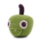 Newton la Pomme - hochet en coton bio de la collection Veggy Toys de la marque MyuM, vue de demi-profil