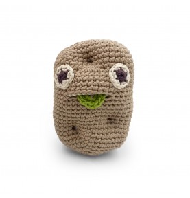 Pierre la Pomme de Terre - hochet pour bébé en coton bio de la collection Veggy Toys de la marque MyuM, vue de face