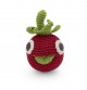 Thomas la Tomate - hochet pour bébé en coton bio de la collection Veggy Toys de la marque MyuM, vue de face