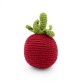 Thomas la Tomate - hochet pour bébé en coton bio de la collection Veggy Toys de la marque MyuM, vue de dos