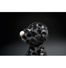 Peluche ours "Ach Good!" noir - 35 cm de la collection BEASTS de la marque Sigikid, gros plan sur la tête