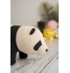 Peluche panda en crochet MINI signée Crochetts, gros plan sur la tête