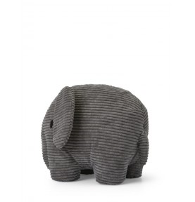 Peluche éléphant en velours côtelé - 33 cm signé Bon Ton Toys, vue de dos