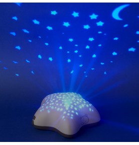 Projecteur d'étoiles musical "Dans les bois" rechargeable signé Pabobo avec projection en lumière bleue