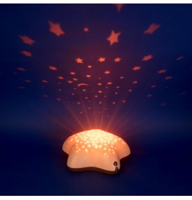 Projecteur d'étoiles musical "Dans les bois" rechargeable signé Pabobo avec projection en lumière route