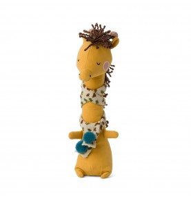 Peluche Girafe Danny avec écharpe signée Picca Loulou