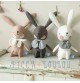 Peluches lapins de différentes couleurs signées Picca Loulou