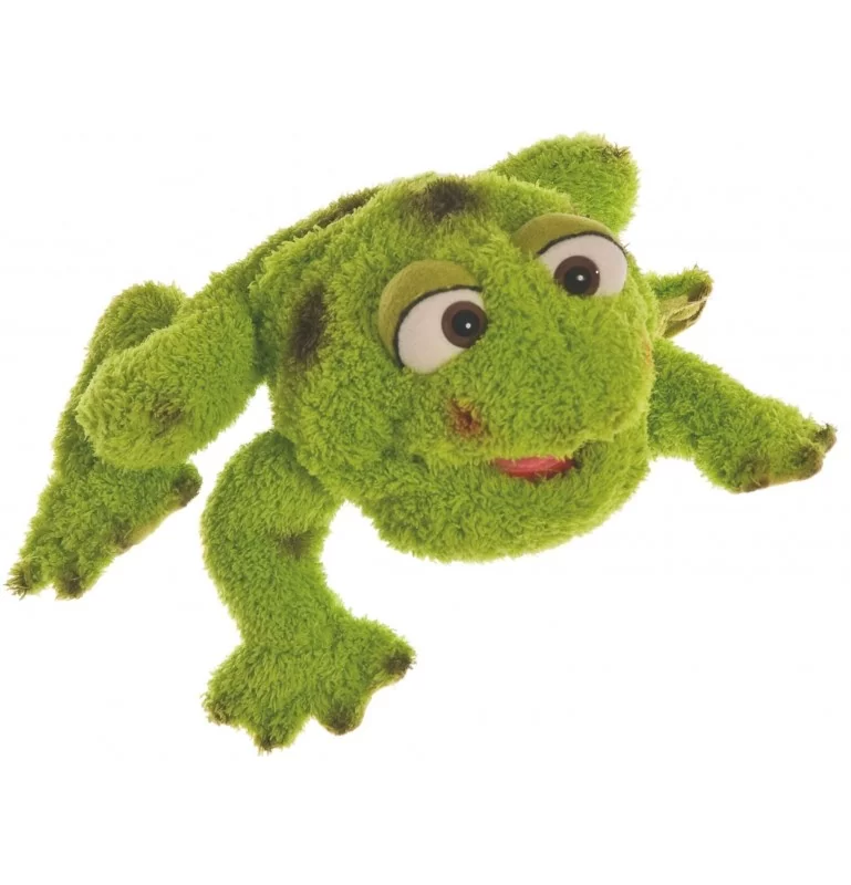 Peluche marionnette Mini grenouille assise
