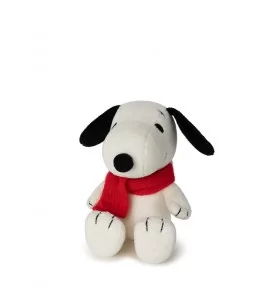 peluche Snoopy avec écharpe - 17 cm signée Bon Ton Toys, vue de demi-profil