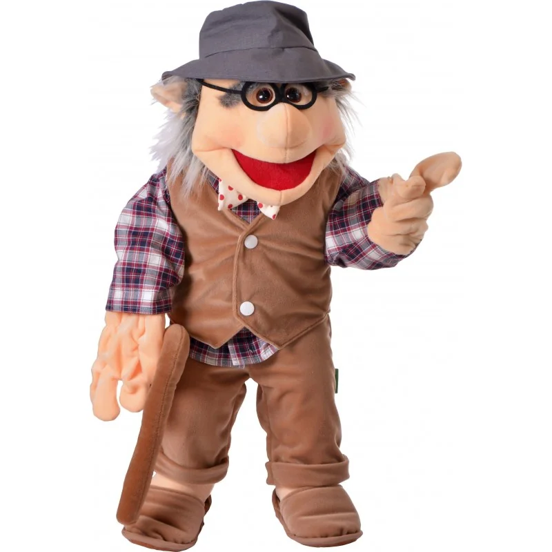 Marionnette Grand-père Hispanique Silly Puppets - 40 Cm, Bouche Et Bras Mobiles - Jouet Créatif Pour Enfants Dès 3 Ans