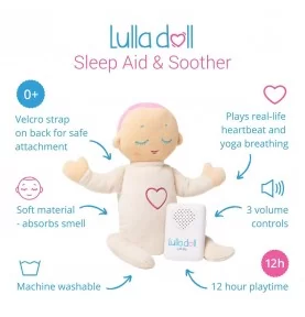 Poupée d'endormissement Lulla doll - bleu ciel avec ses fonctionnalités