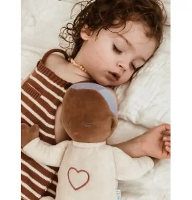 Bébé dormant avec Poupée d'endormissement Lulla doll - lilas