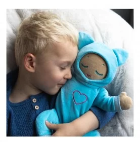 Garçon dormant avec Pyjama pour poupée Lulla doll - renard bleu
