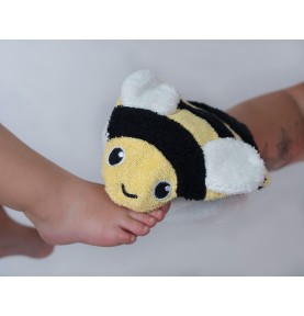 Gant de toilette marionnette abeille en coton bio signé Fürnis