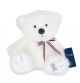 Ours en peluche - L'OURS FRANCAIS 35 cm - Blanc neige signé Mailou Tradition