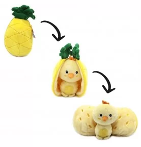 Peluche 2 en 1 Nugget le poussin / ananas - Flipetz signée Les Déglingos