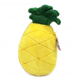 Peluche 2 en 1 Nugget le poussin / ananas - Flipetz signée Les Déglingos, vue de côté