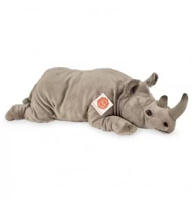 Peluche rhinocéros couché - 45 cm signée Teddy Hermann